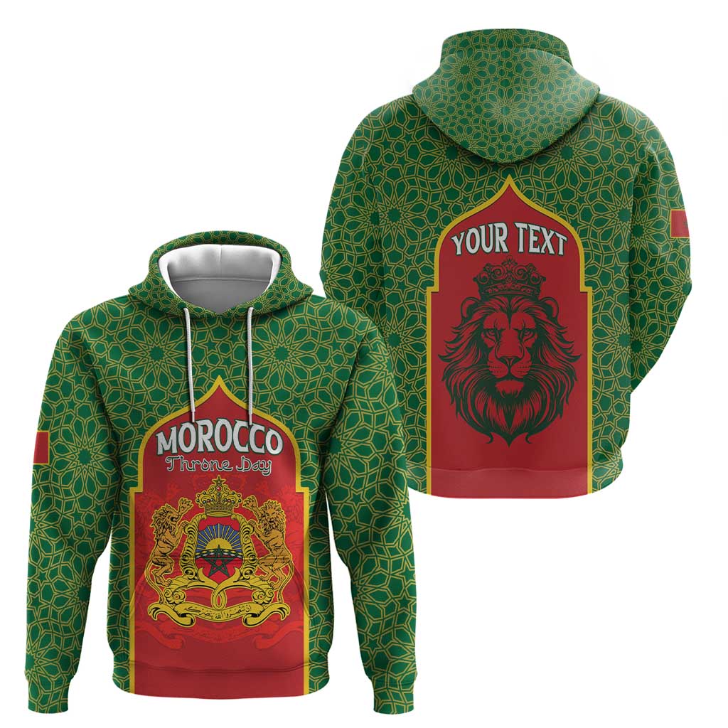 Personalized Morocco Throne Day Hoodie King Lion Coat Of Arms LT15