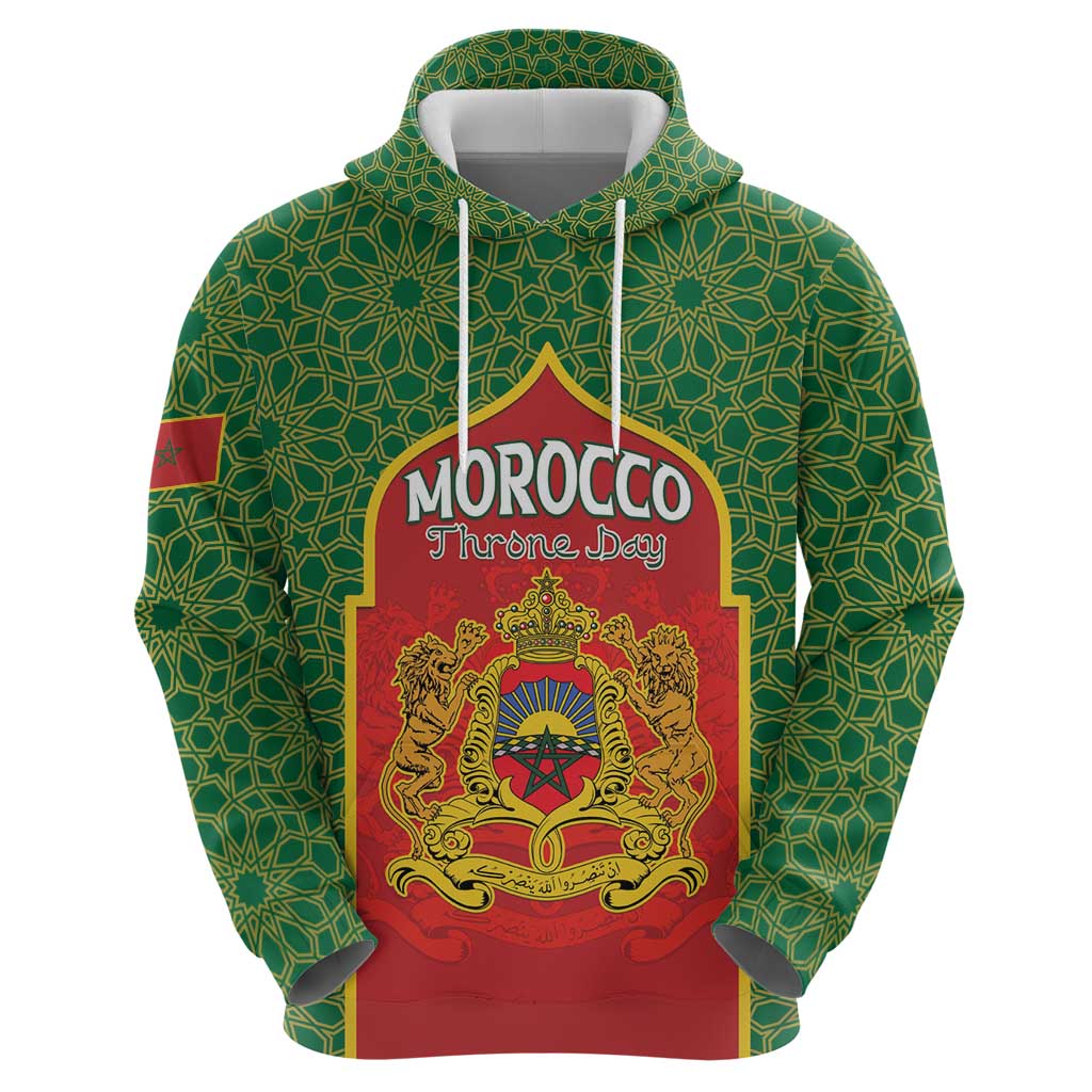 Personalized Morocco Throne Day Hoodie King Lion Coat Of Arms LT15