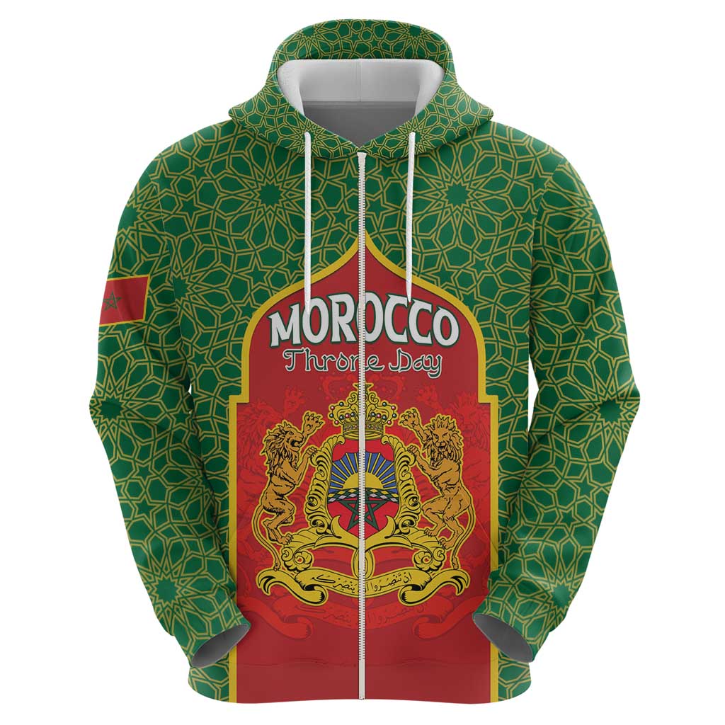 Personalized Morocco Throne Day Hoodie King Lion Coat Of Arms LT15