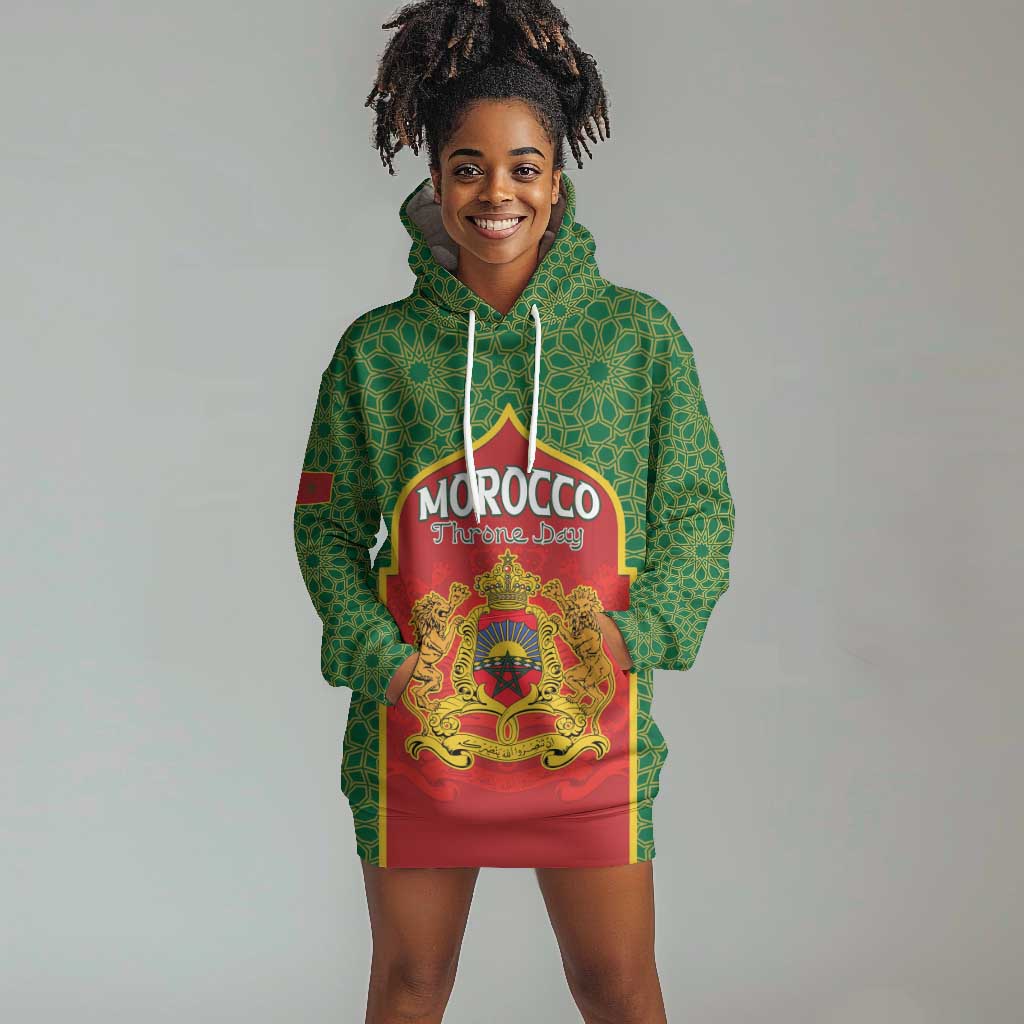 Personalized Morocco Fete du Trone Hoodie Dress King Lion LT15