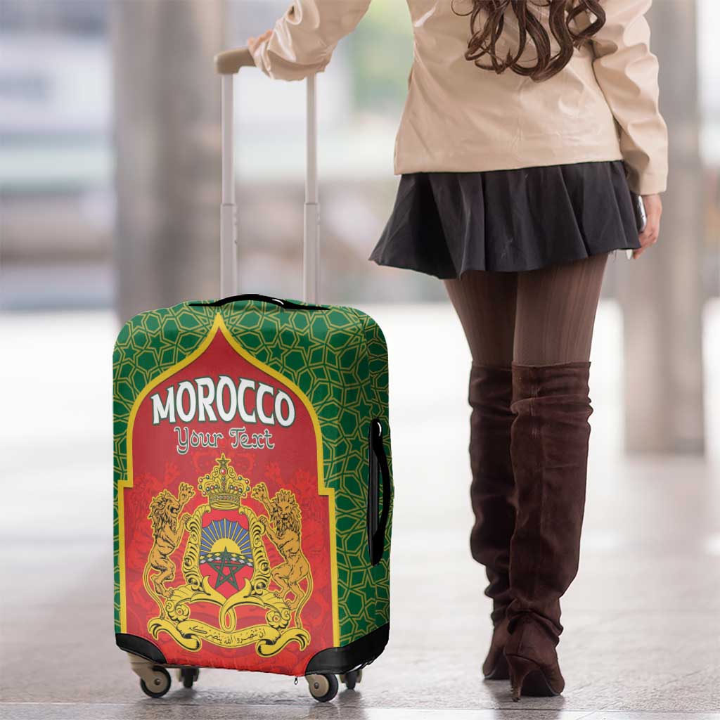 Personalized Morocco Throne Day Luggage Cover King Lion Coat Of Arms LT15