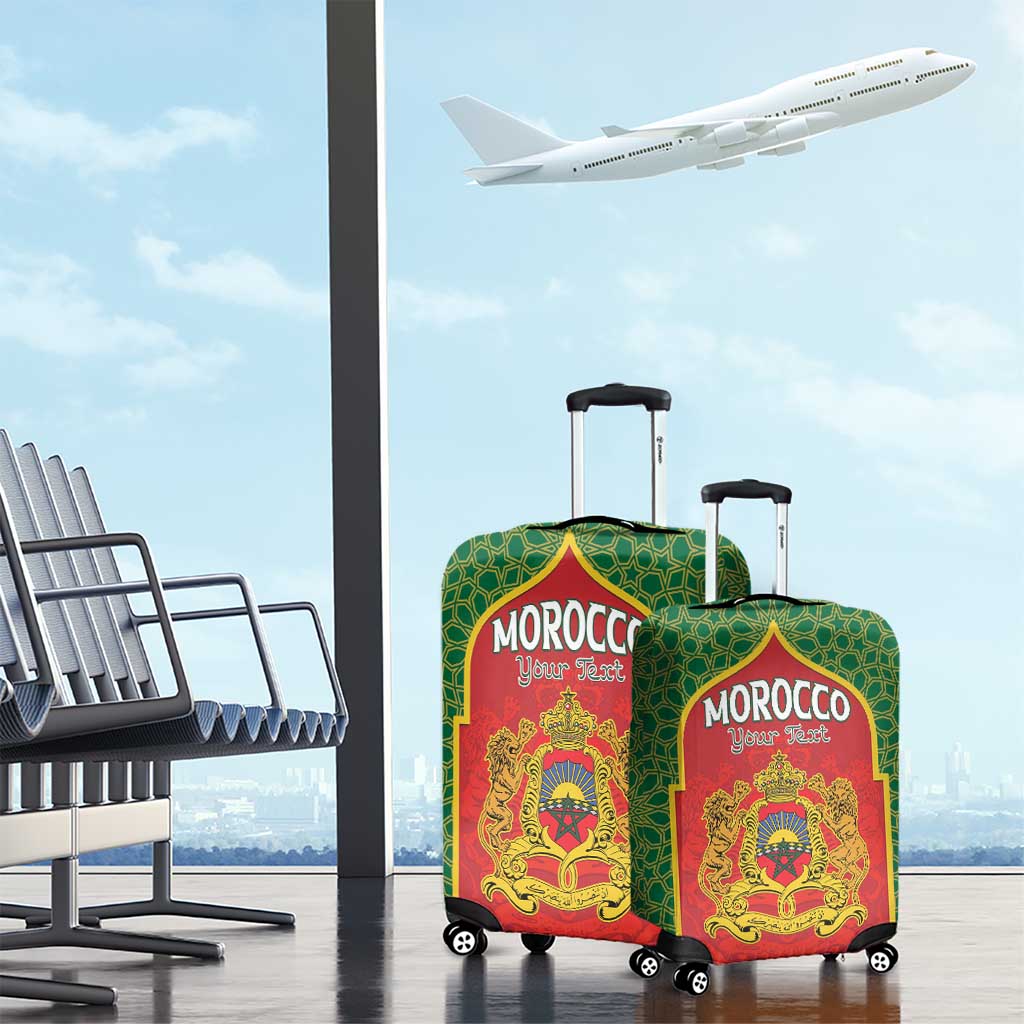 Personalized Morocco Throne Day Luggage Cover King Lion Coat Of Arms LT15
