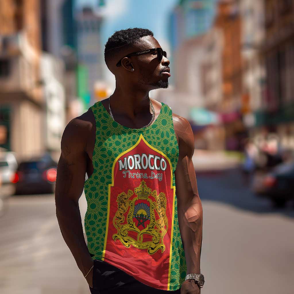 Personalized Morocco Fete du Trone Men Tank Top King Lion LT15