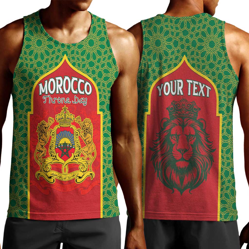 Personalized Morocco Fete du Trone Men Tank Top King Lion LT15