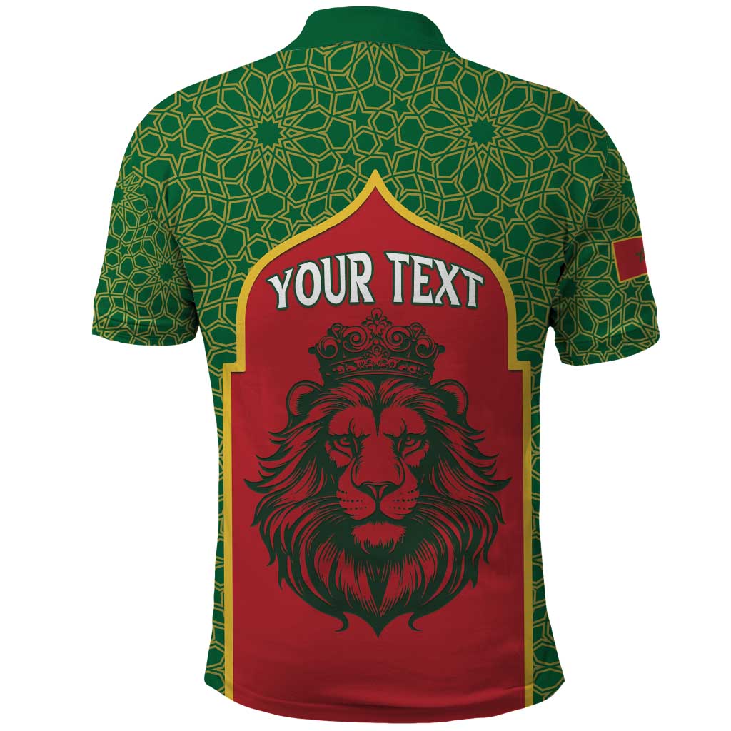 Personalized Morocco Throne Day Polo Shirt King Lion Coat Of Arms LT15