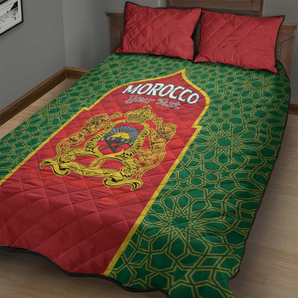 Personalized Morocco Fete du Trone Quilt Bed Set King Lion LT15
