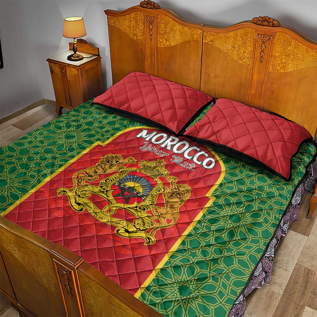 Personalized Morocco Fete du Trone Quilt Bed Set King Lion LT15