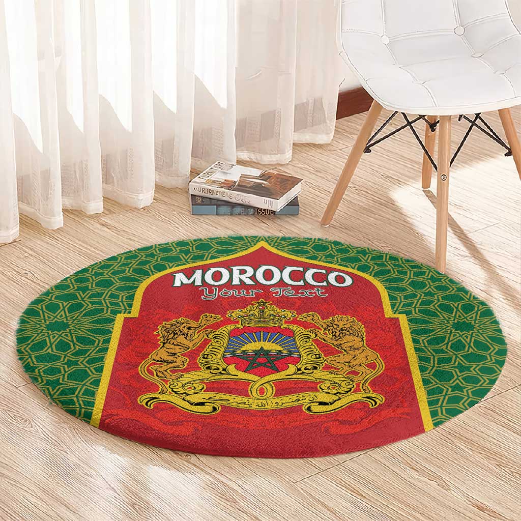 Personalized Morocco Fete du Trone Round Carpet King Lion LT15