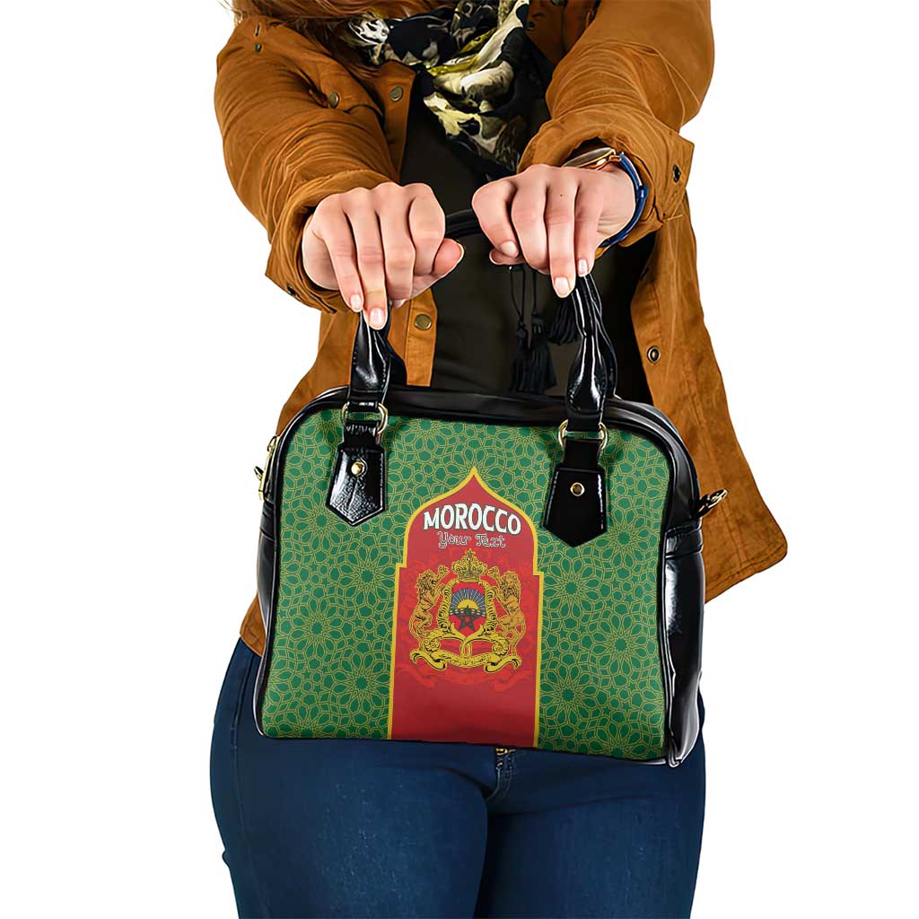 Personalized Morocco Throne Day Shoulder Handbag King Lion Coat Of Arms LT15