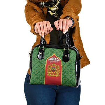 Personalized Morocco Throne Day Shoulder Handbag King Lion Coat Of Arms LT15