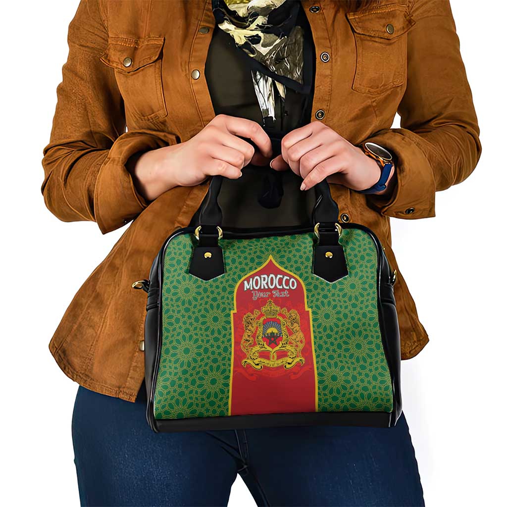 Personalized Morocco Throne Day Shoulder Handbag King Lion Coat Of Arms LT15