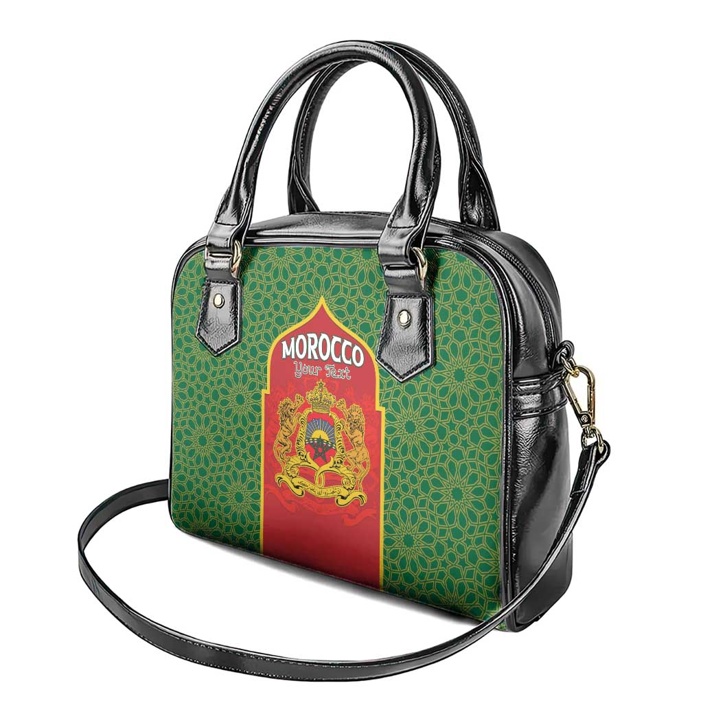 Personalized Morocco Throne Day Shoulder Handbag King Lion Coat Of Arms LT15