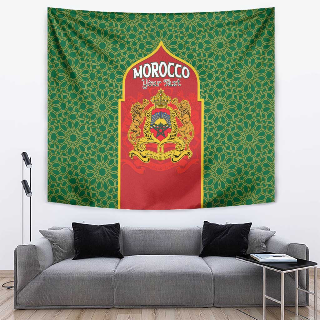 Personalized Morocco Fete du Trone Tapestry King Lion LT15
