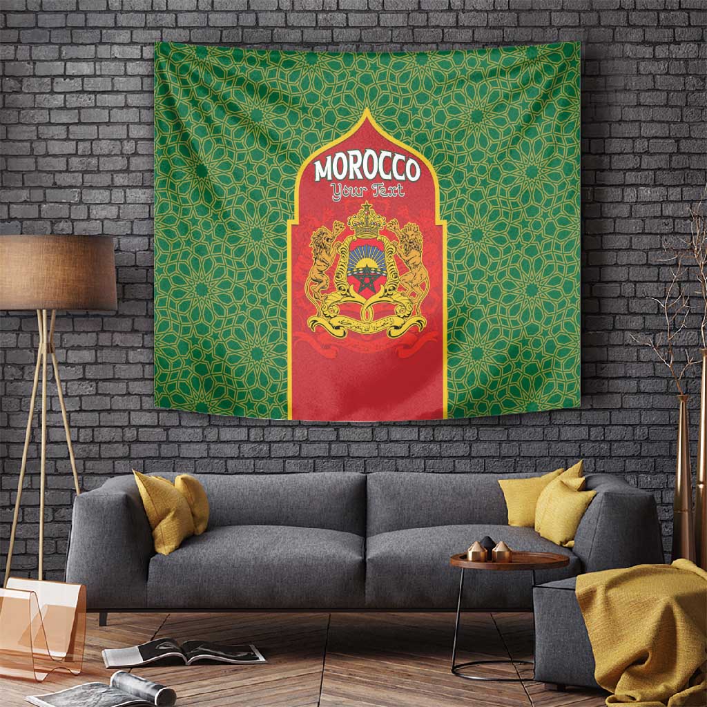 Personalized Morocco Fete du Trone Tapestry King Lion LT15