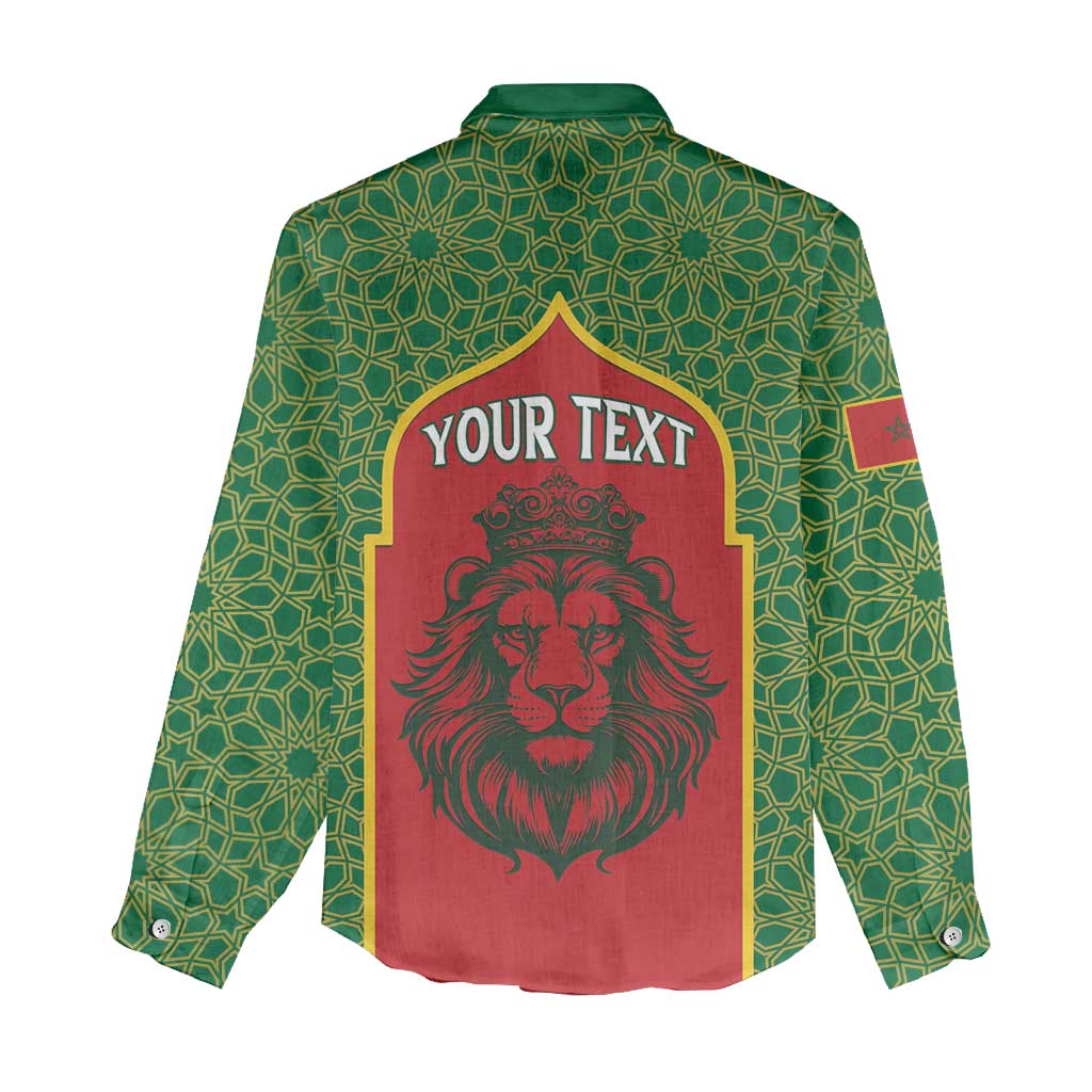 Personalized Morocco Fete du Trone Women Casual Shirt King Lion LT15