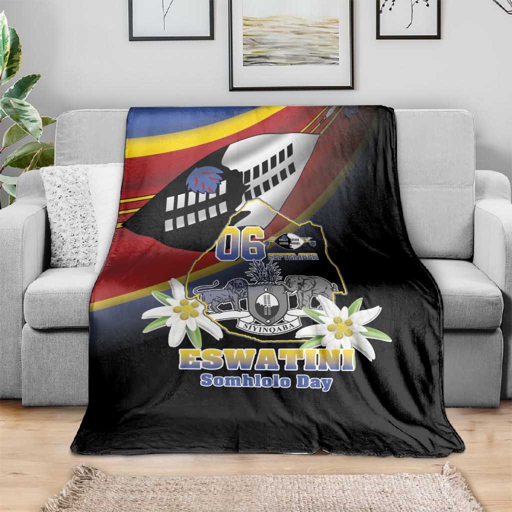 Eswatini Somhlolo Day Blanket Coat Of Arms With Map LT15