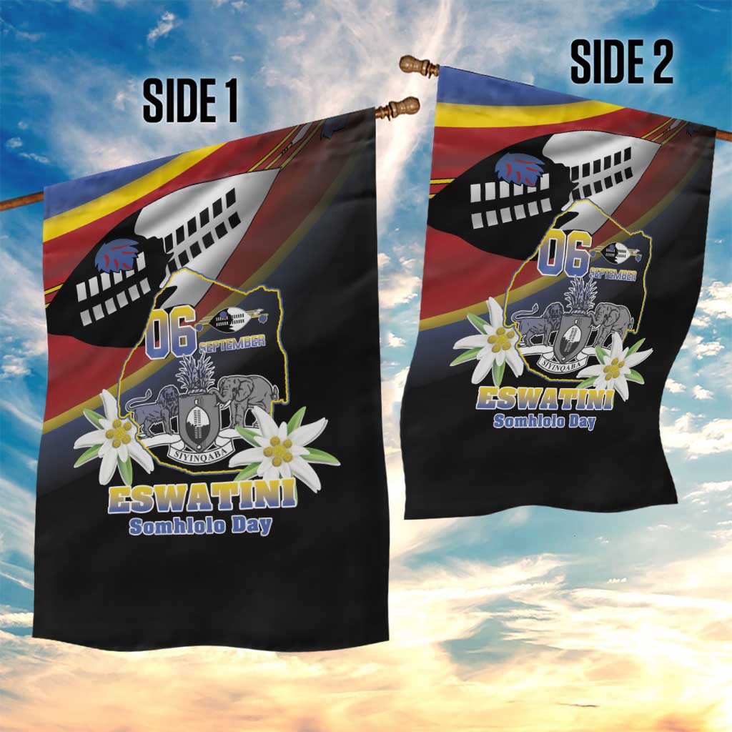 Eswatini Somhlolo Day Garden Flag Coat Of Arms With Map LT15