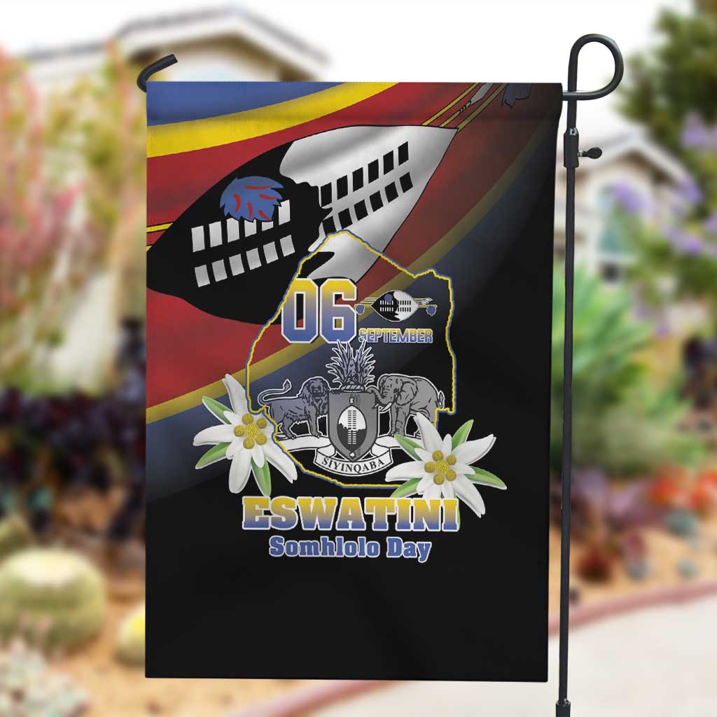 Eswatini Somhlolo Day Garden Flag Coat Of Arms With Map LT15