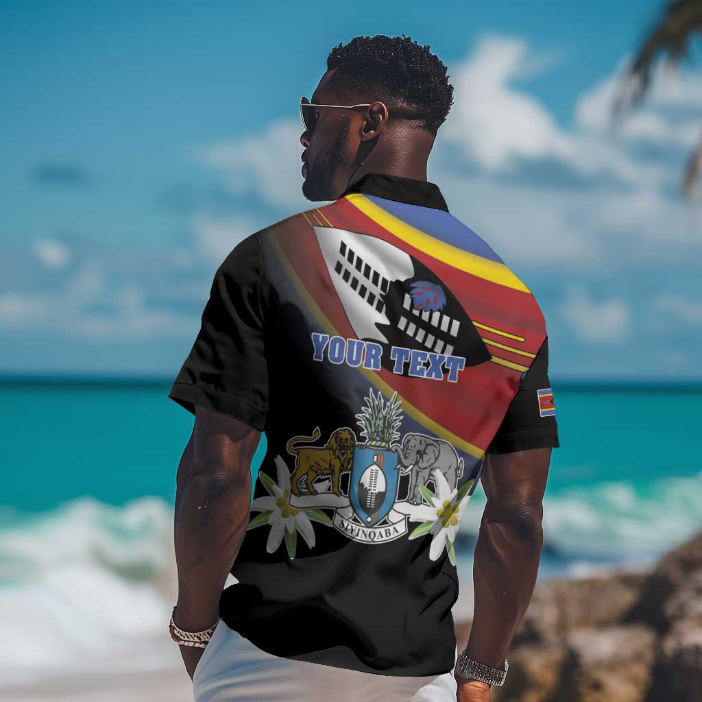 Personalized Eswatini Somhlolo Day Hawaiian Shirt Coat Of Arms With Map LT15