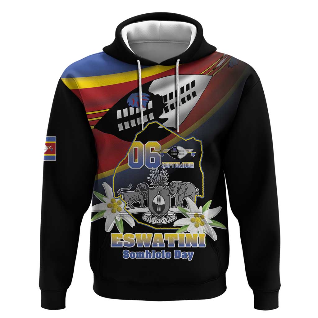 Personalized Eswatini Independece Day Hoodie Coat Of Arms With Map LT15