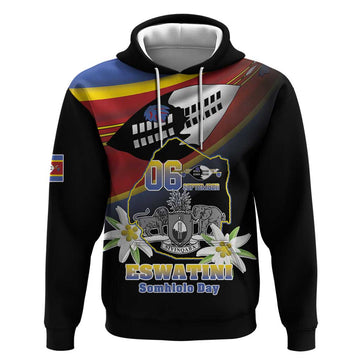 Personalized Eswatini Independece Day Hoodie Coat Of Arms With Map LT15
