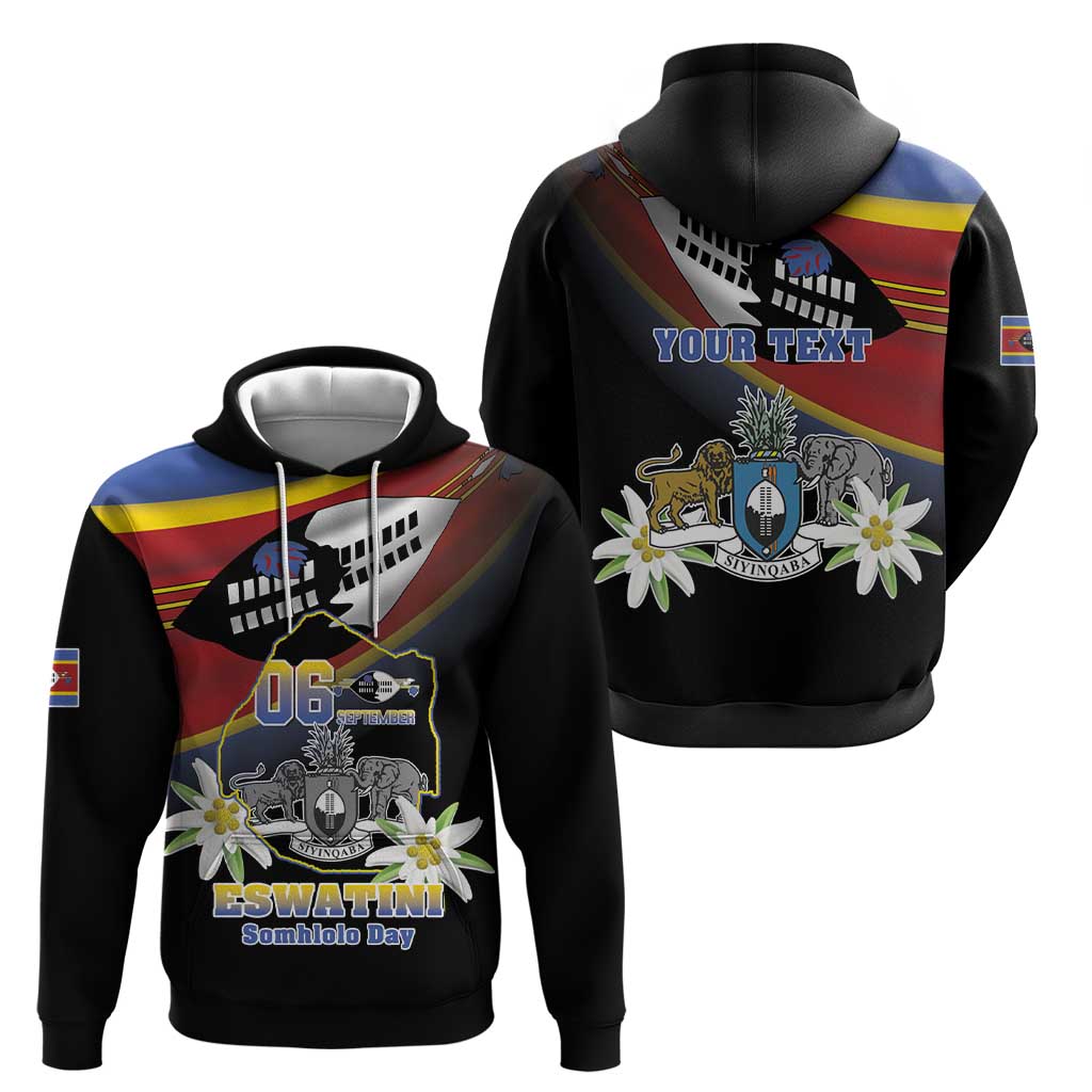 Personalized Eswatini Independece Day Hoodie Coat Of Arms With Map LT15