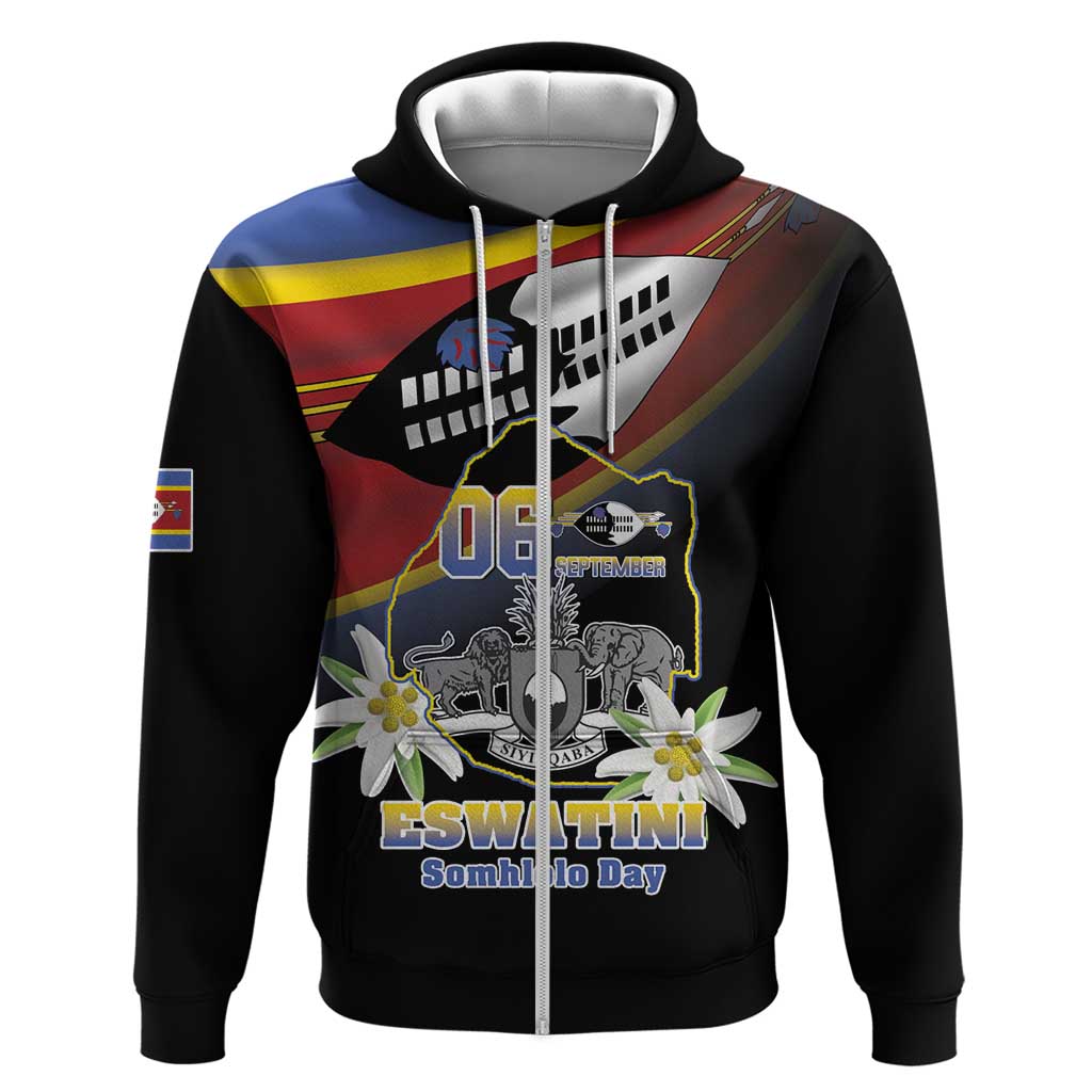 Personalized Eswatini Independece Day Hoodie Coat Of Arms With Map LT15