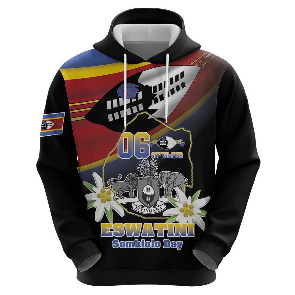Personalized Eswatini Independece Day Hoodie Coat Of Arms With Map LT15