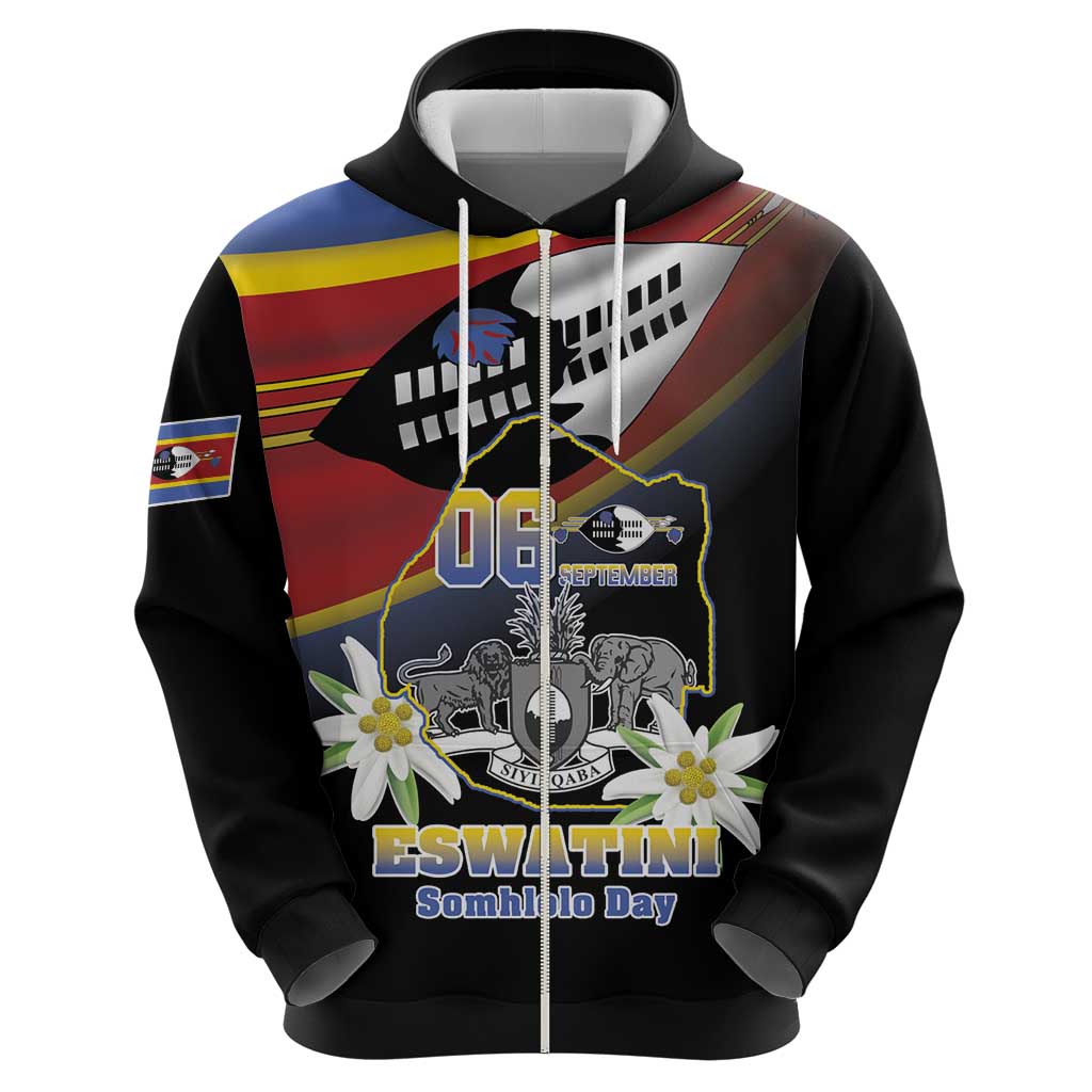 Personalized Eswatini Independece Day Hoodie Coat Of Arms With Map LT15