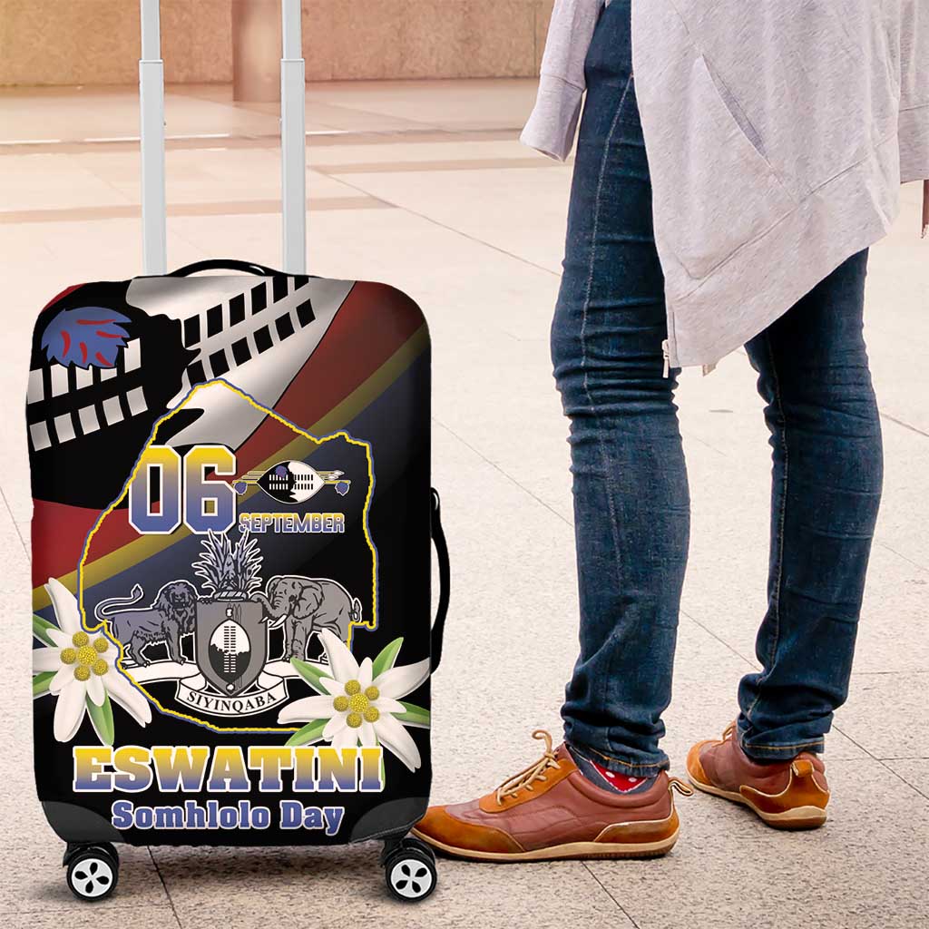 Eswatini Independece Day Luggage Cover Coat Of Arms With Map LT15