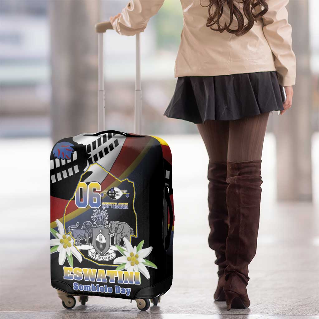 Eswatini Independece Day Luggage Cover Coat Of Arms With Map LT15