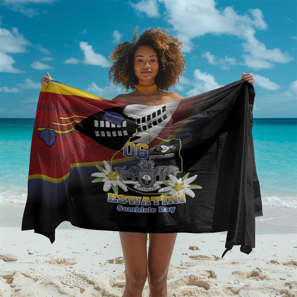 Eswatini Somhlolo Day Sarong Coat Of Arms With Map LT15