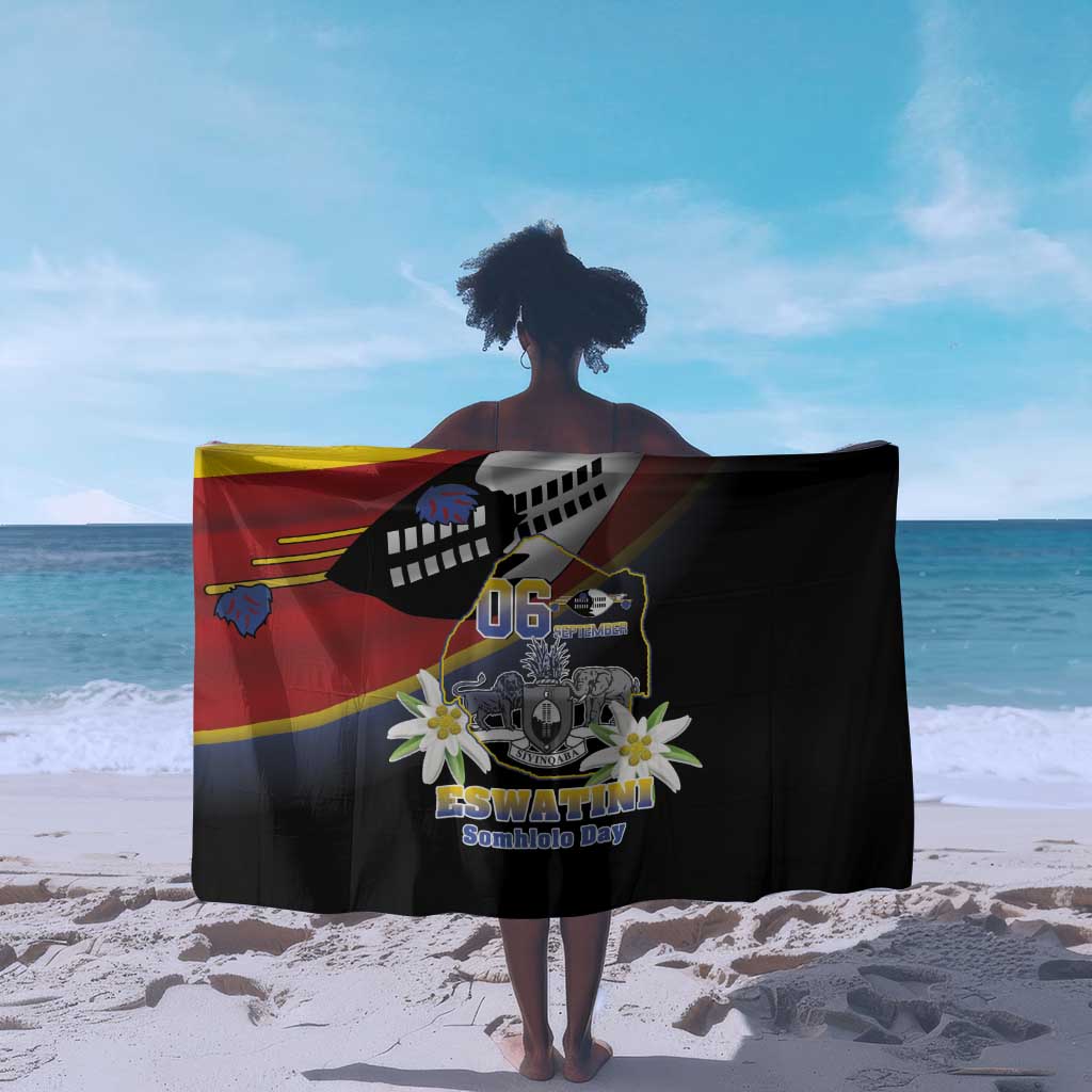Eswatini Somhlolo Day Sarong Coat Of Arms With Map LT15