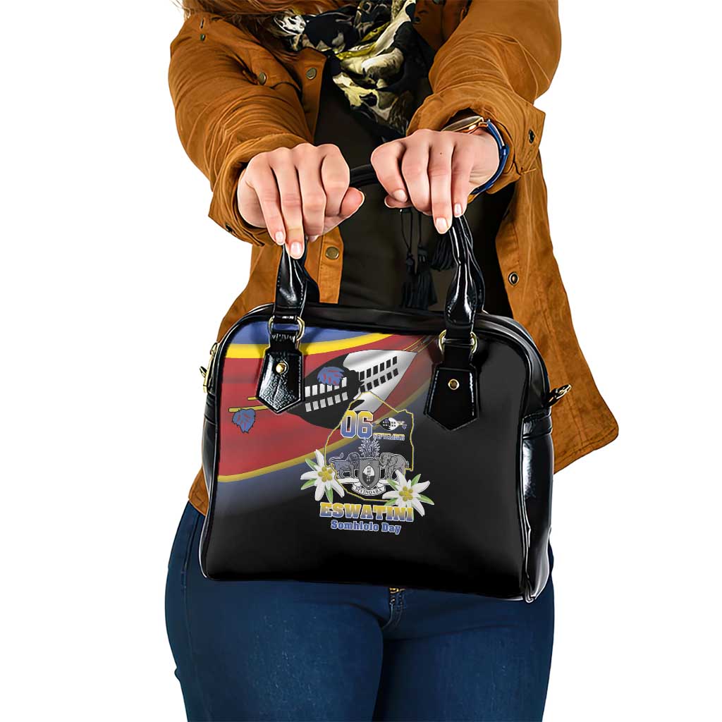 Eswatini Independece Day Shoulder Handbag Coat Of Arms With Map LT15