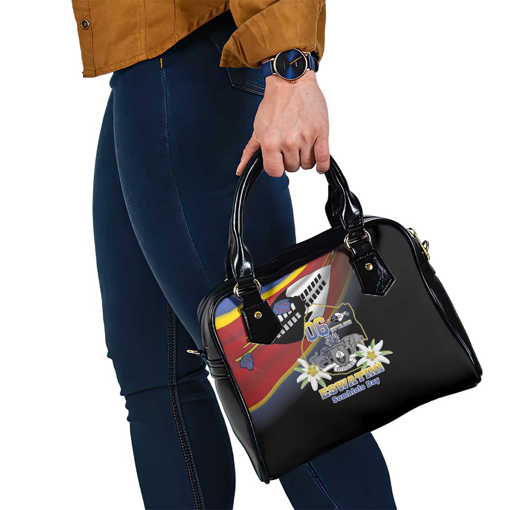Eswatini Independece Day Shoulder Handbag Coat Of Arms With Map LT15