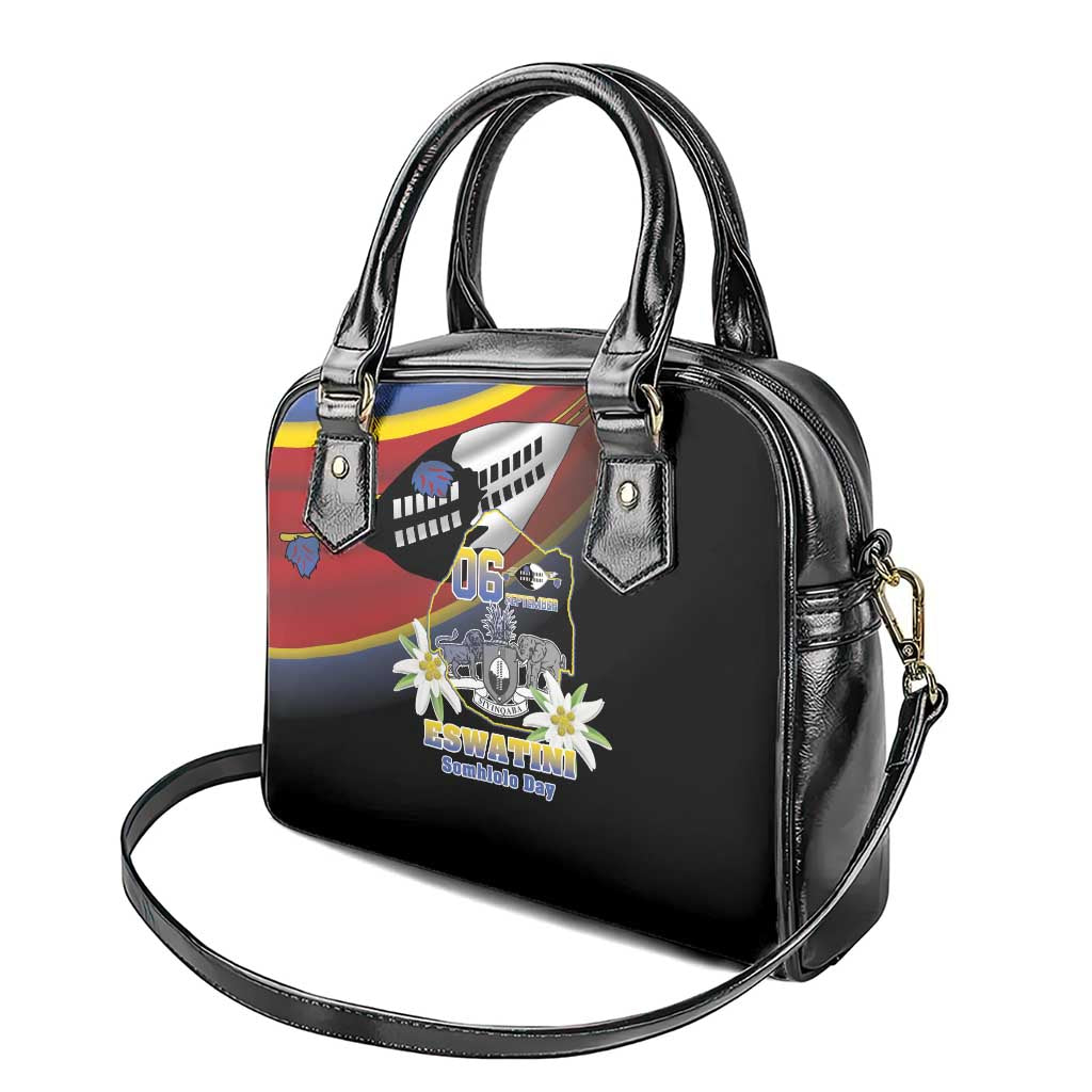 Eswatini Independece Day Shoulder Handbag Coat Of Arms With Map LT15