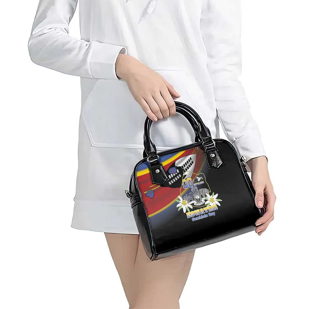 Eswatini Independece Day Shoulder Handbag Coat Of Arms With Map LT15