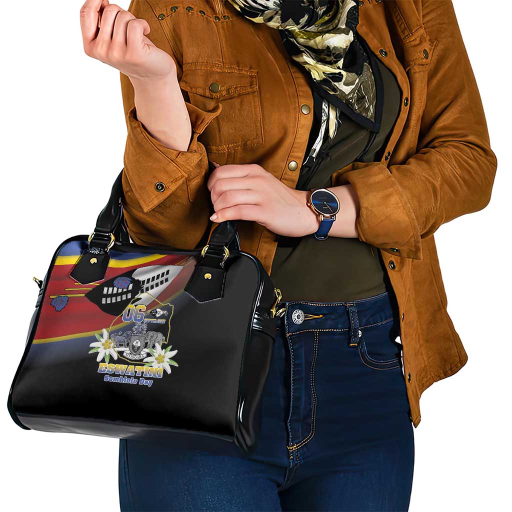 Eswatini Independece Day Shoulder Handbag Coat Of Arms With Map LT15