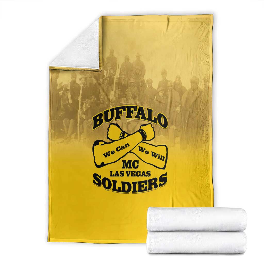Buffalo Soldier Blanket African American Heroes - Yellow LT15