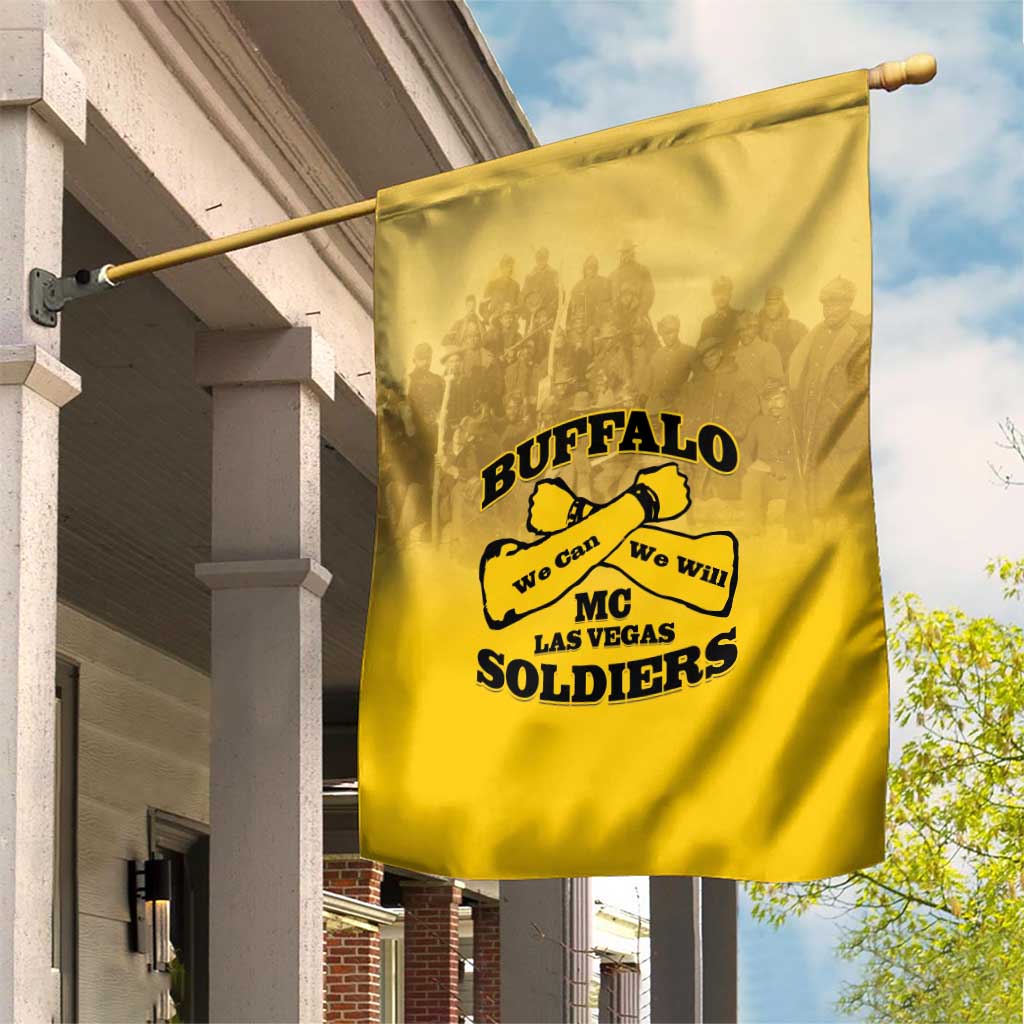 Buffalo Soldier Garden Flag African American Heroes - Yellow LT15