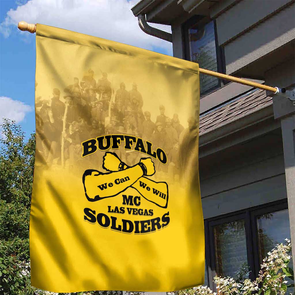 Buffalo Soldier Garden Flag African American Heroes - Yellow LT15