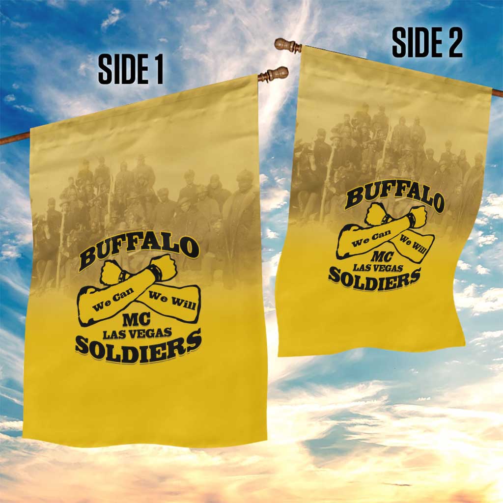 Buffalo Soldier Garden Flag African American Heroes - Yellow LT15