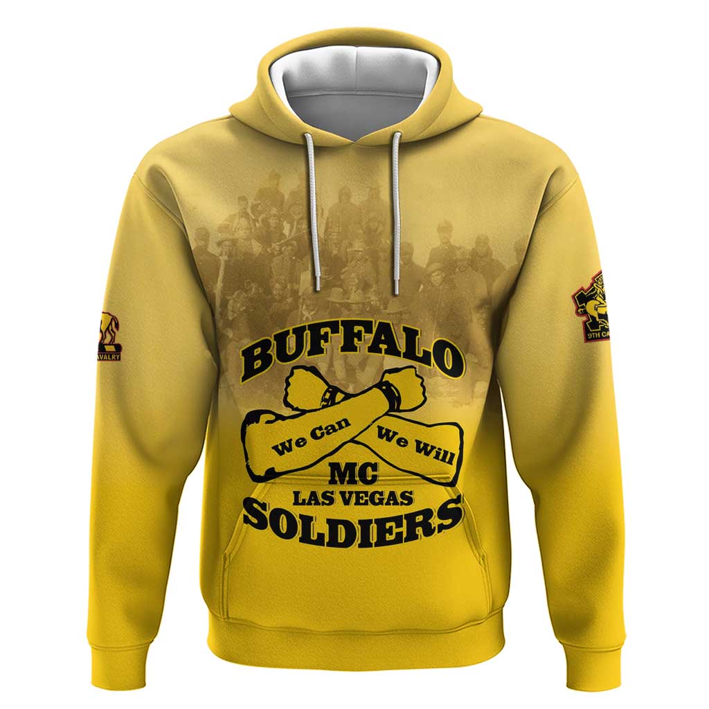 Personalized African American Buffalo Soldier Hoodie We Can We Will - Yellow LT15