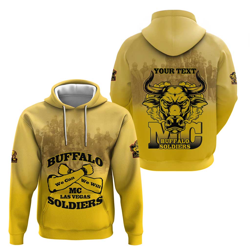 Personalized African American Buffalo Soldier Hoodie We Can We Will - Yellow LT15