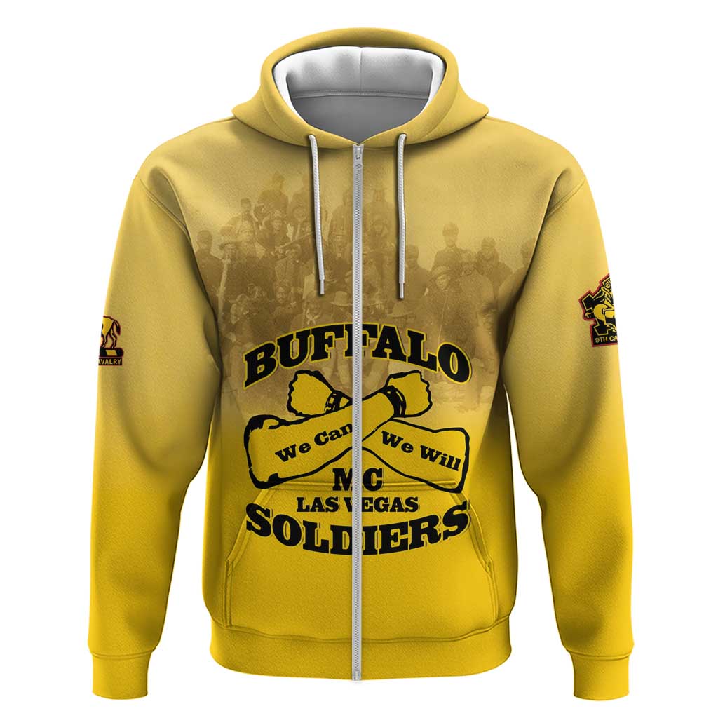 Personalized African American Buffalo Soldier Hoodie We Can We Will - Yellow LT15