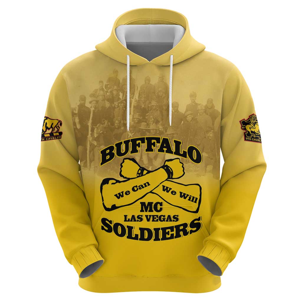 Personalized African American Buffalo Soldier Hoodie We Can We Will - Yellow LT15