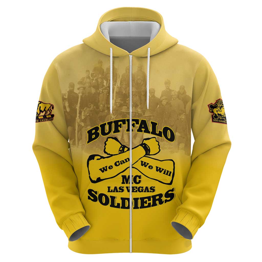 Personalized African American Buffalo Soldier Hoodie We Can We Will - Yellow LT15