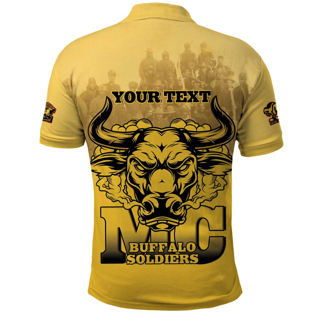 Personalized African American Buffalo Soldier Polo Shirt We Can We Will - Yellow LT15