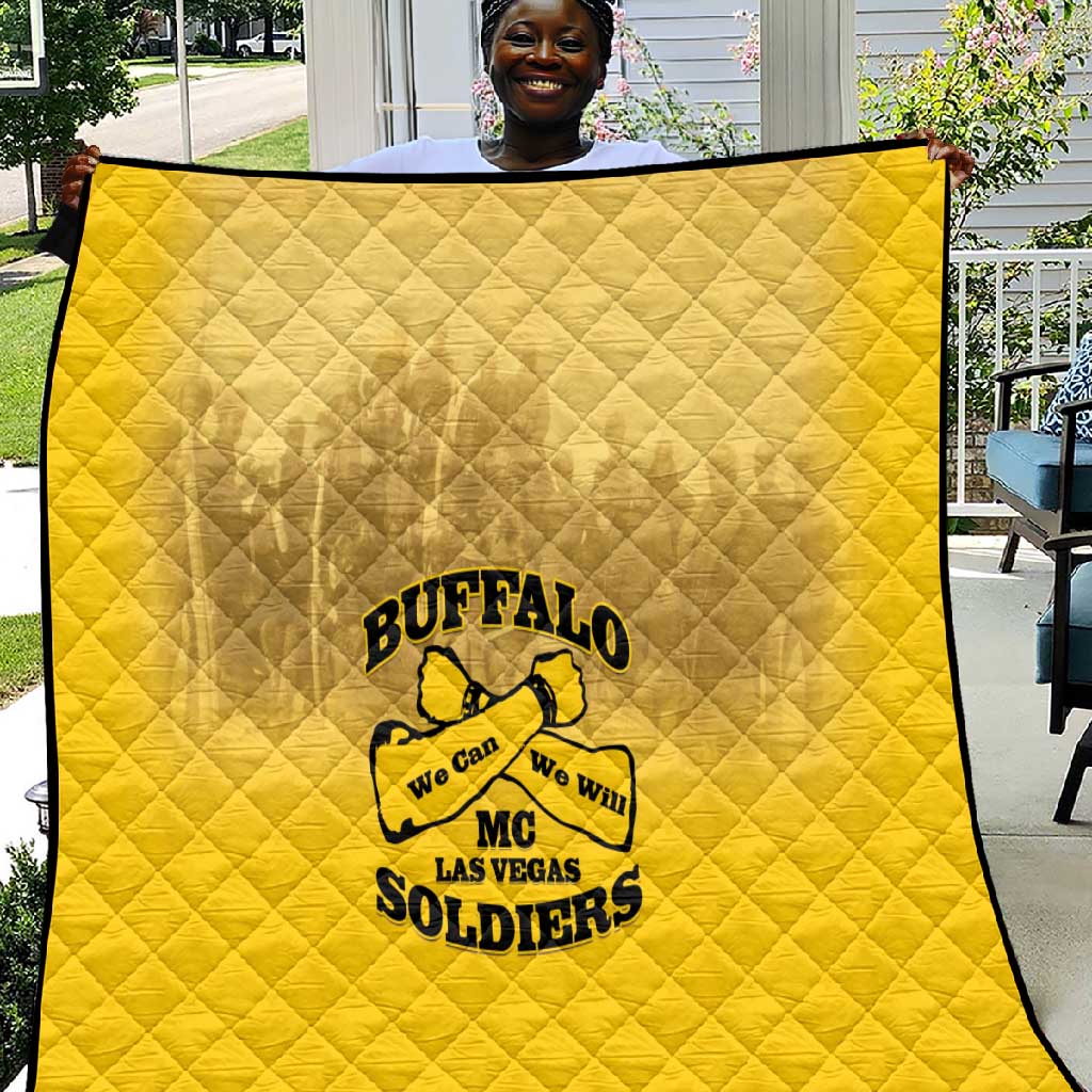 Buffalo Soldier Quilt African American Heroes - Yellow LT15