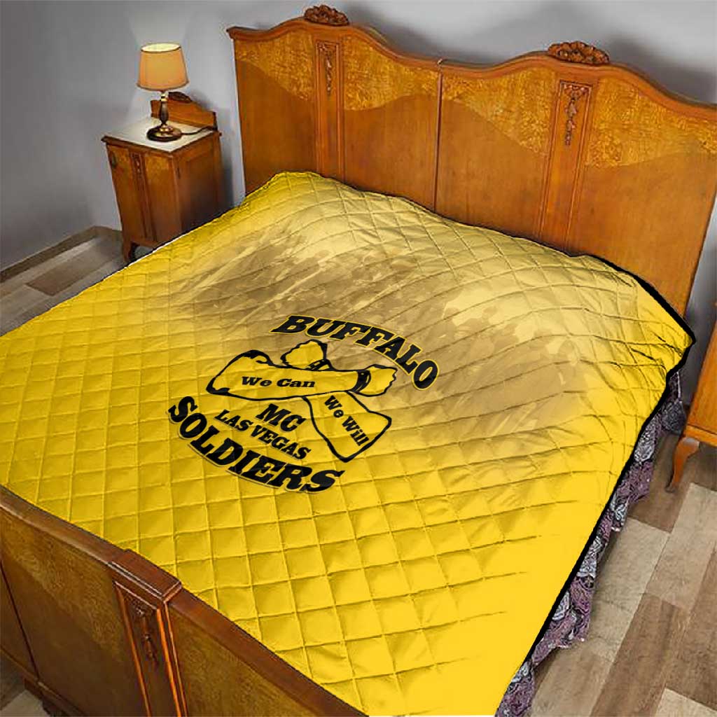 Buffalo Soldier Quilt African American Heroes - Yellow LT15